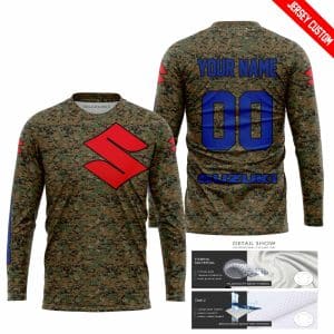Custom name BraapGirls LIMITED EDITION PRODUCTS – US MARINE V1 – SUZUKI RACING V1 – CUSTOM NAME Brands for motocross girls and dirt bike riders - Brands view 1
