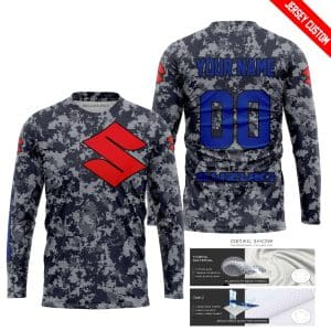Custom name BraapGirls LIMITED EDITION PRODUCTS – US NAVY – SUZUKI RACING V1 – CUSTOM NAME Brands for motocross girls and dirt bike riders - Brands view 1
