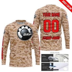 Custom name BraapGirls LIMITED EDITION PRODUCTS – US MARINE – CAN AM RACING – CUSTOM NAME – RED Brands for motocross girls and dirt bike riders - Brands view 1