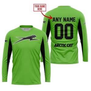 Custom name BraapGirls CUSTOM NAME RACING – LIMITED EDITION – ARCTIC CAT – GREEN V2 Arctic Cat for motocross girls and dirt bike riders - Arctic Cat view 1