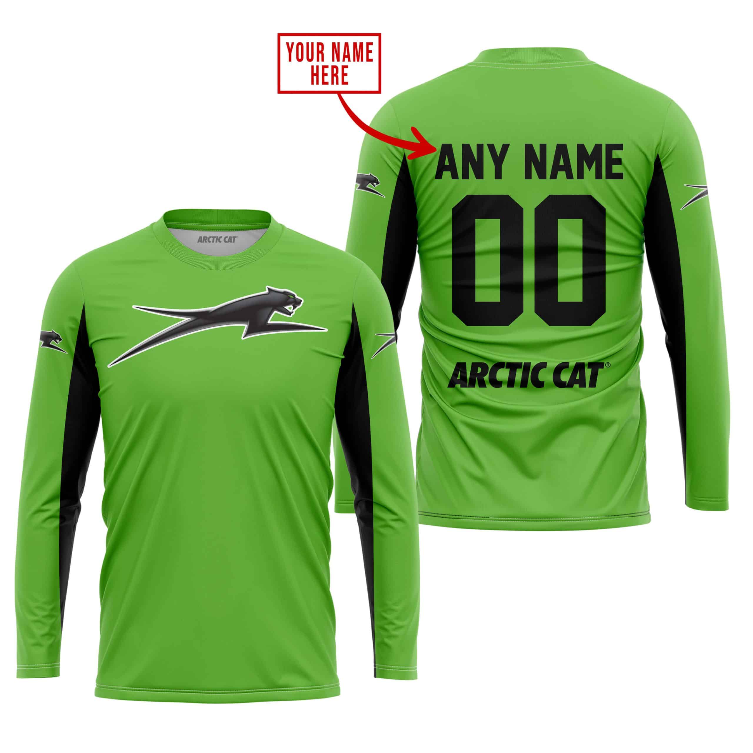 CUSTOM NAME RACING - LIMITED EDITION - ARCTIC CAT - GREEN V2 view 3