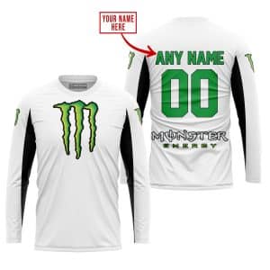 Custom name BraapGirls CUSTOM NAME RACING – LIMITED EDITION – MONSTER – WHITE V2 Brands for motocross girls and dirt bike riders - Brands view 1