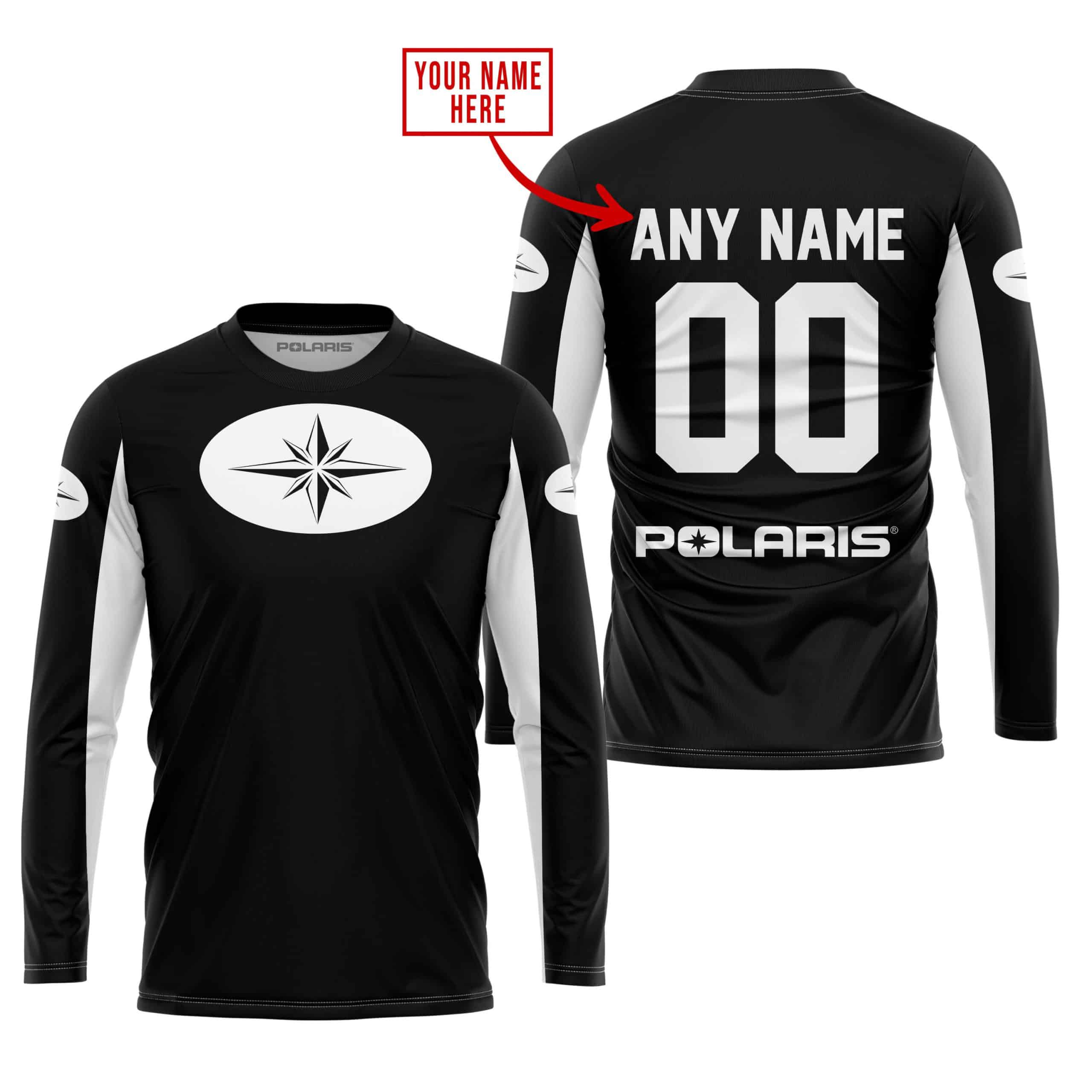 CUSTOM NAME RACING - LIMITED EDITION - POLARIS - WHITE view 3