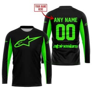 Custom name BraapGirls CUSTOM NAME RACING – LIMITED EDITION – ALPINESTARS – GREEN Alpinestars for motocross girls and dirt bike riders - Alpinestars view 1