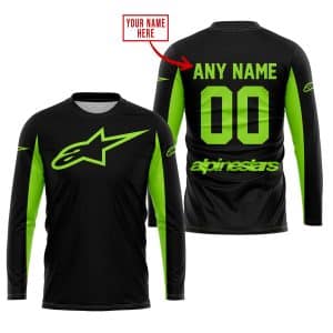Custom name BraapGirls CUSTOM NAME RACING – LIMITED EDITION – ALPINESTARS – GREEN 1 Alpinestars for motocross girls and dirt bike riders - Alpinestars view 1