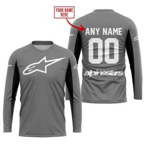 Custom name BraapGirls CUSTOM NAME RACING – LIMITED EDITION – ALPINESTARS – GREY V2 Alpinestars for motocross girls and dirt bike riders - Alpinestars view 1