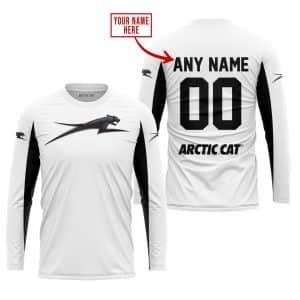 Custom name BraapGirls CUSTOM NAME RACING – LIMITED EDITION – ARCTIC CAT – WHITE V2 Arctic Cat for motocross girls and dirt bike riders - Arctic Cat view 1