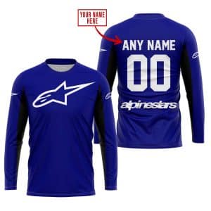 Custom name BraapGirls CUSTOM NAME RACING – LIMITED EDITION – ALPINESTARS – NAVY V2 Alpinestars for motocross girls and dirt bike riders - Alpinestars view 1