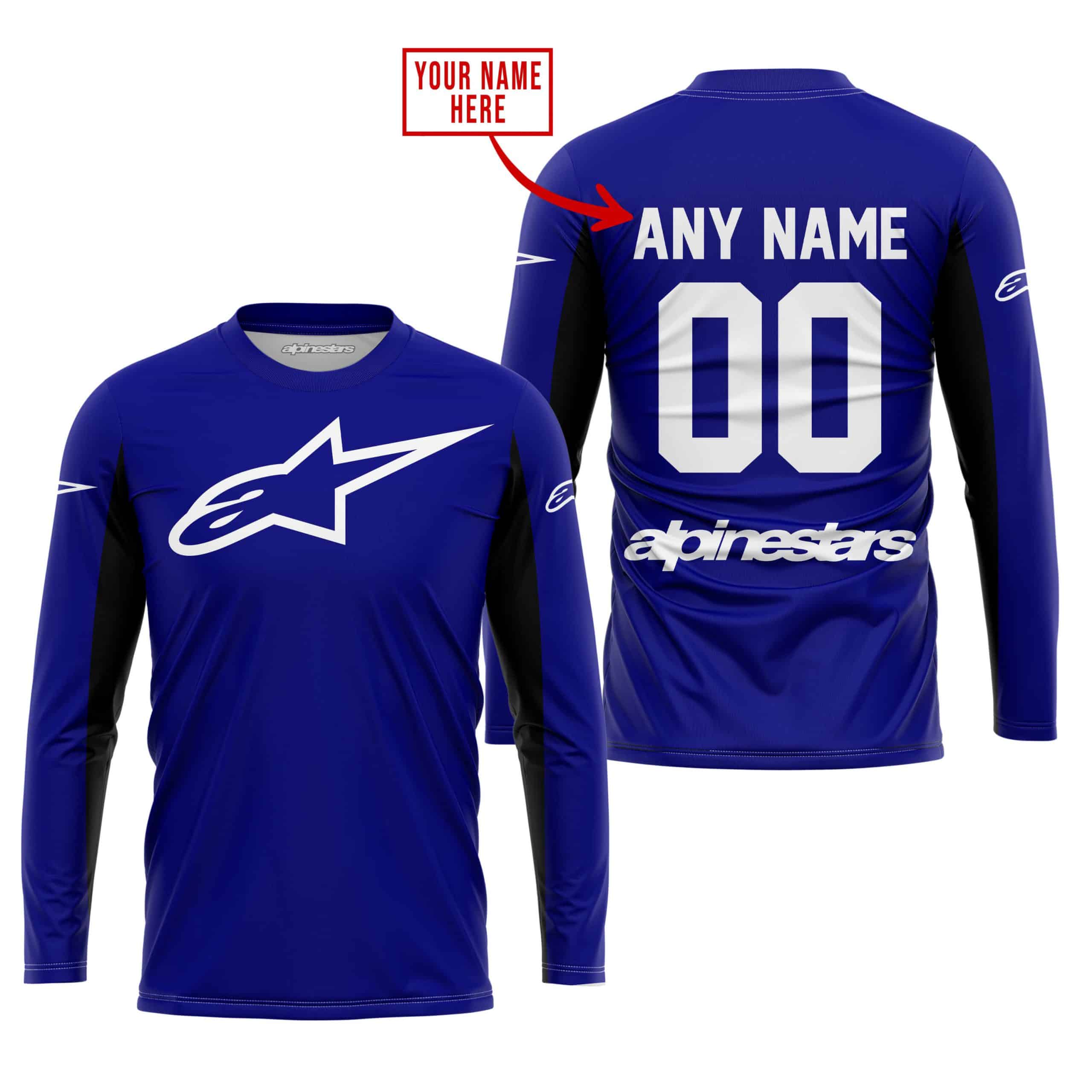 CUSTOM NAME RACING - LIMITED EDITION - ALPINESTARS - NAVY V2 view 3