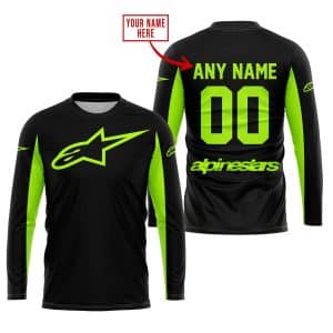 Custom name BraapGirls CUSTOM NAME RACING – LIMITED EDITION – ALPINESTARS – NEON Alpinestars for motocross girls and dirt bike riders - Alpinestars view 1