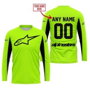 Custom name BraapGirls CUSTOM NAME RACING – LIMITED EDITION – ALPINESTARS – NEON V2 Alpinestars for motocross girls and dirt bike riders - Alpinestars view 1