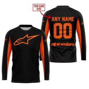 Custom name BraapGirls CUSTOM NAME RACING – LIMITED EDITION – ALPINESTARS – ORANGE Alpinestars for motocross girls and dirt bike riders - Alpinestars view 1