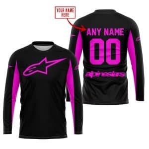 Custom name BraapGirls CUSTOM NAME RACING – LIMITED EDITION – ALPINESTARS – PINK Alpinestars for motocross girls and dirt bike riders - Alpinestars view 1