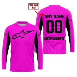 Custom name BraapGirls CUSTOM NAME RACING – LIMITED EDITION – ALPINESTARS – PINK V2 Alpinestars for motocross girls and dirt bike riders - Alpinestars view 1