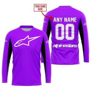 Custom name BraapGirls CUSTOM NAME RACING – LIMITED EDITION – ALPINESTARS – PURPLE V2 Alpinestars for motocross girls and dirt bike riders - Alpinestars view 1