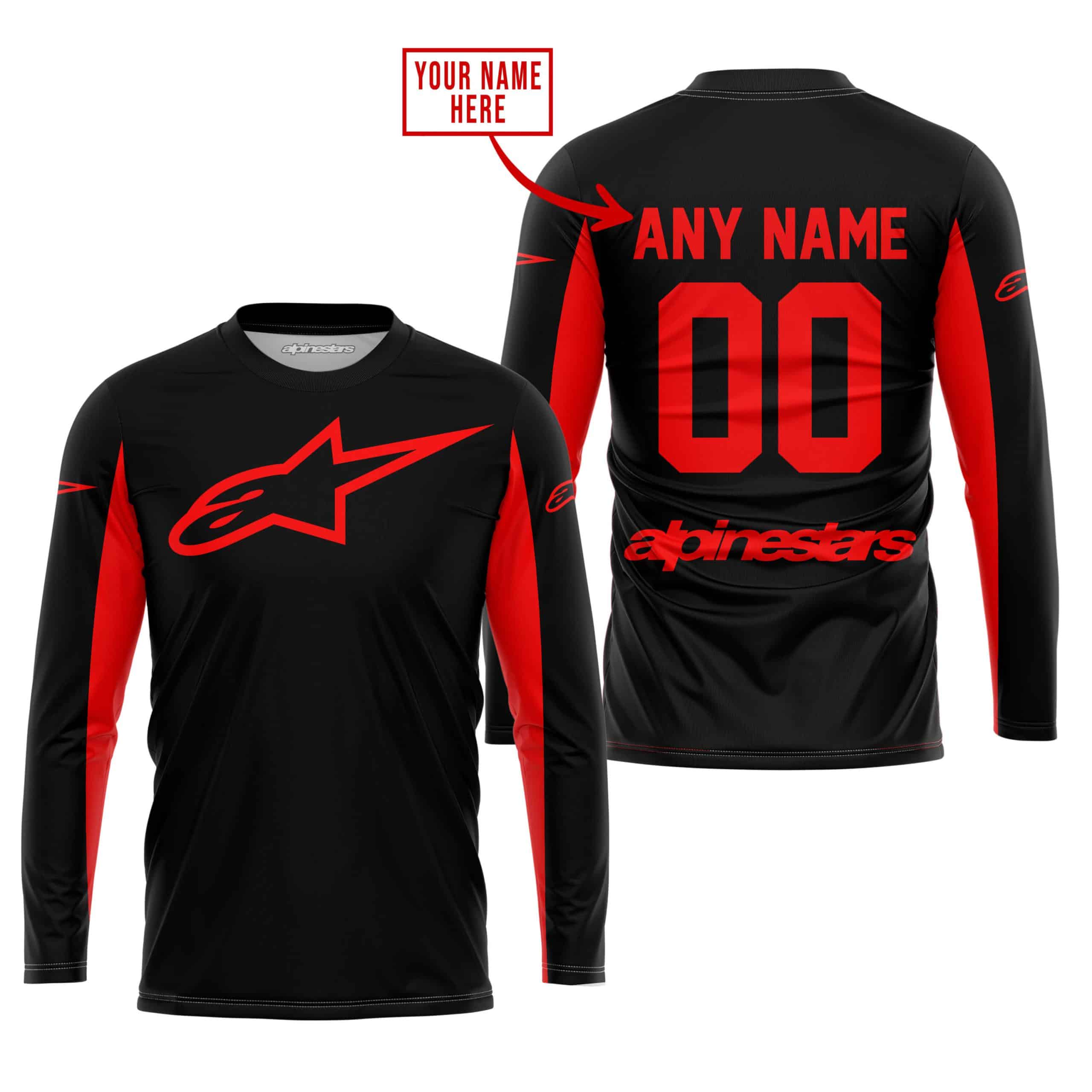 CUSTOM NAME RACING - LIMITED EDITION - ALPINESTARS - RED view 3