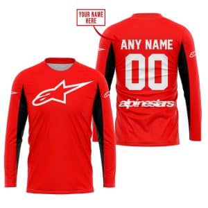Custom name BraapGirls CUSTOM NAME RACING – LIMITED EDITION – ALPINESTARS – RED V2 Alpinestars for motocross girls and dirt bike riders - Alpinestars view 1