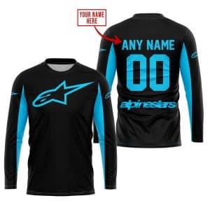 Custom name BraapGirls CUSTOM NAME RACING – LIMITED EDITION – ALPINESTARS – SKY BLUE Alpinestars for motocross girls and dirt bike riders - Alpinestars view 1