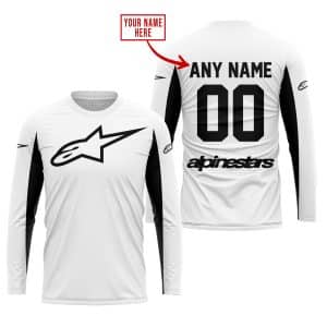 Custom name BraapGirls CUSTOM NAME RACING – LIMITED EDITION – ALPINESTARS – WHITE V2 Alpinestars for motocross girls and dirt bike riders - Alpinestars view 1