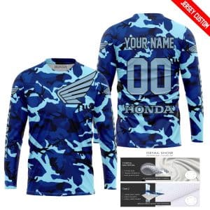 Custom name BraapGirls LIMITED EDITION PRODUCTS – US NAVY V1 – HONDA RACING – CUSTOM NAME Brands for motocross girls and dirt bike riders - Brands view 1