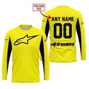 Custom name BraapGirls CUSTOM NAME RACING – LIMITED EDITION – ALPINESTARS – YELOW V2 Alpinestars for motocross girls and dirt bike riders - Alpinestars view 1
