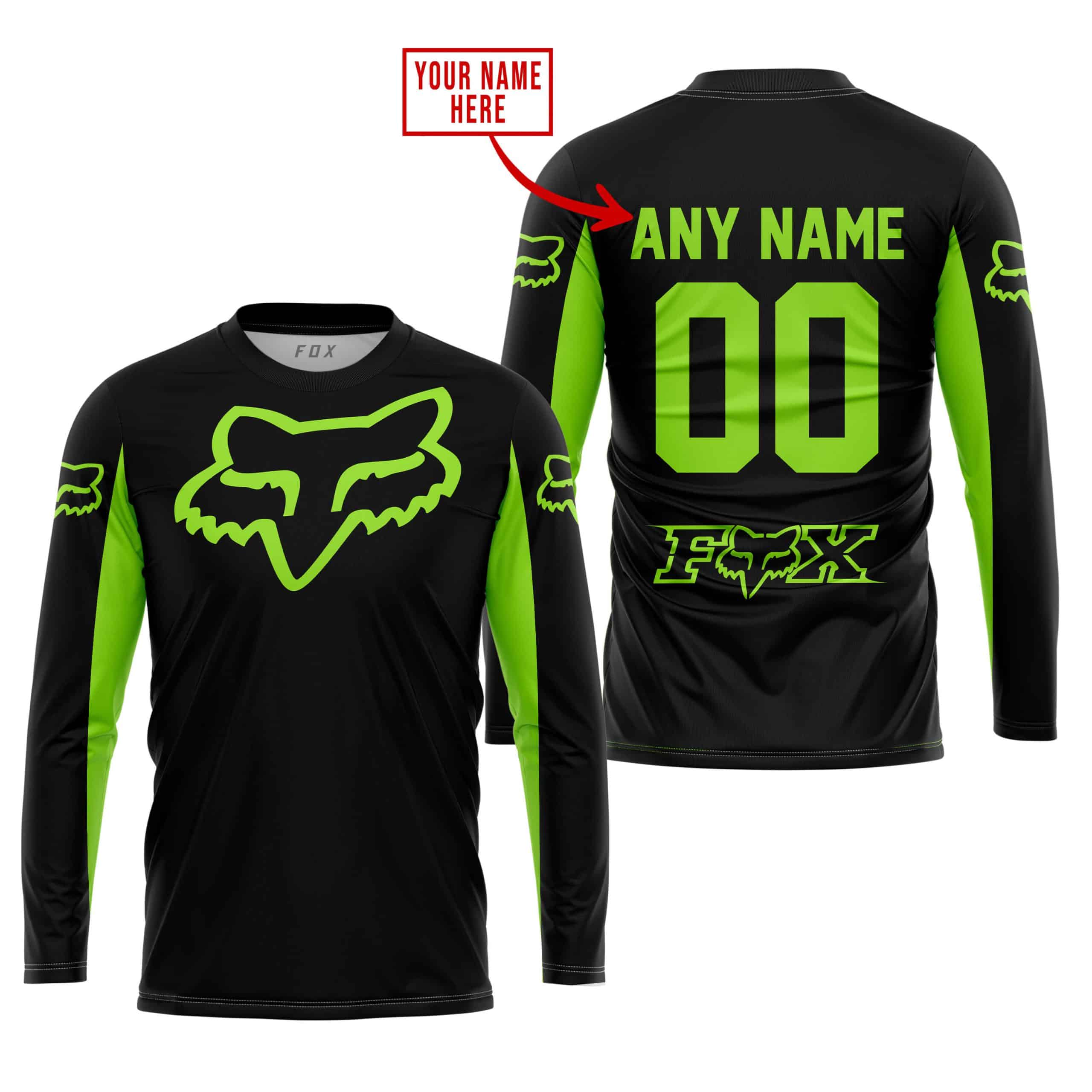 CUSTOM NAME RACING - LIMITED EDITION - FOX RACING - GREEN 1 view 3