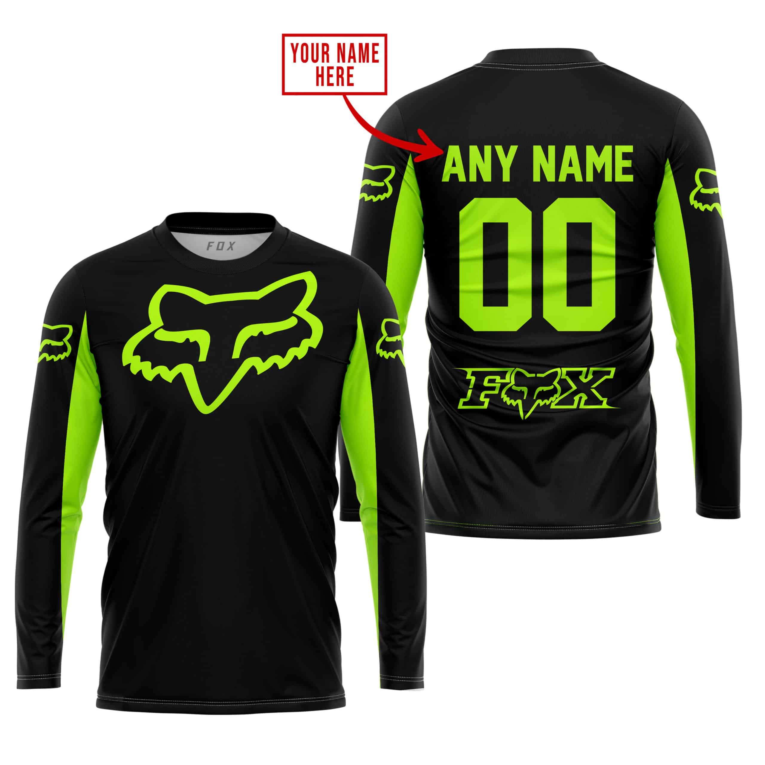 CUSTOM NAME RACING - LIMITED EDITION - FOX RACING - NEON view 3