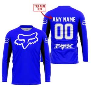 Custom name BraapGirls CUSTOM NAME RACING – LIMITED EDITION – FOX RACING V2 – BLUE Brands for motocross girls and dirt bike riders - Brands view 1