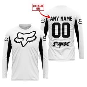 Custom name BraapGirls CUSTOM NAME RACING – LIMITED EDITION – FOX RACING V2 – WHITE Brands for motocross girls and dirt bike riders - Brands view 1