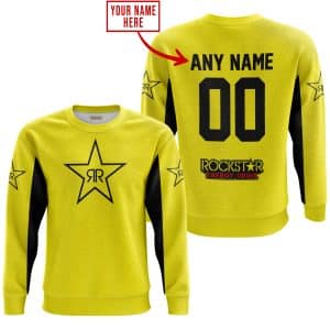 Custom name BraapGirls CUSTOM NAME RACING – LIMITED EDITION – ROCKSTAR V2 – YELLOW Brands for motocross girls and dirt bike riders - Brands view 3