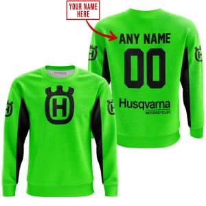 Custom name BraapGirls CUSTOM NAME RACING – LIMITED EDITION – HUSQVARNA – GREEN V2 Brands for motocross girls and dirt bike riders - Brands view 3