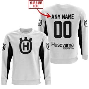 Custom name BraapGirls CUSTOM NAME RACING – LIMITED EDITION – HUSQVARNA – WHITE V2 Brands for motocross girls and dirt bike riders - Brands view 3