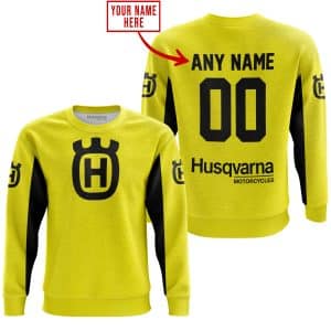 Custom name BraapGirls CUSTOM NAME RACING – LIMITED EDITION – HUSQVARNA – YELLOW V2 Brands for motocross girls and dirt bike riders - Brands view 3
