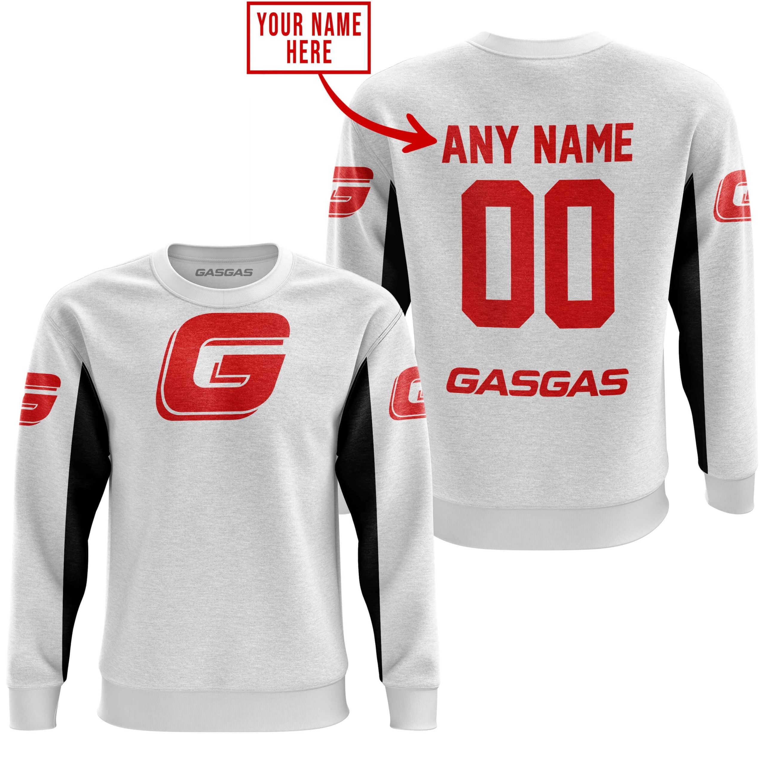 CUSTOM NAME RACING - LIMITED EDITION - GAS GAS - WHITE V2 view 5