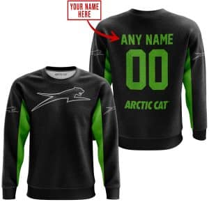 Custom name BraapGirls CUSTOM NAME RACING – LIMITED EDITION – ARCTIC CAT – GREEN Arctic Cat for motocross girls and dirt bike riders - Arctic Cat view 3