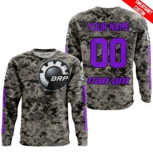 Custom name BraapGirls LIMITED EDITION PRODUCTS – US ARMY – CAN AM RACING – CUSTOM NAME – PURPLE Brands for motocross girls and dirt bike riders - Brands view 3