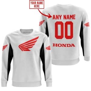 Custom name BraapGirls CUSTOM NAME RACING – LIMITED EDITION – HONDA – WHITE V2 Brands for motocross girls and dirt bike riders - Brands view 3