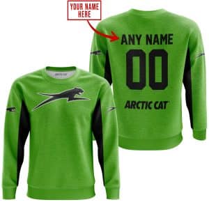 Custom name BraapGirls CUSTOM NAME RACING – LIMITED EDITION – ARCTIC CAT – GREEN V2 Arctic Cat for motocross girls and dirt bike riders - Arctic Cat view 3