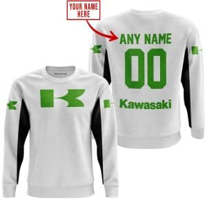 Custom name BraapGirls CUSTOM NAME RACING – LIMITED EDITION – KAWASAKI – WHITE V2 Brands for motocross girls and dirt bike riders - Brands view 3