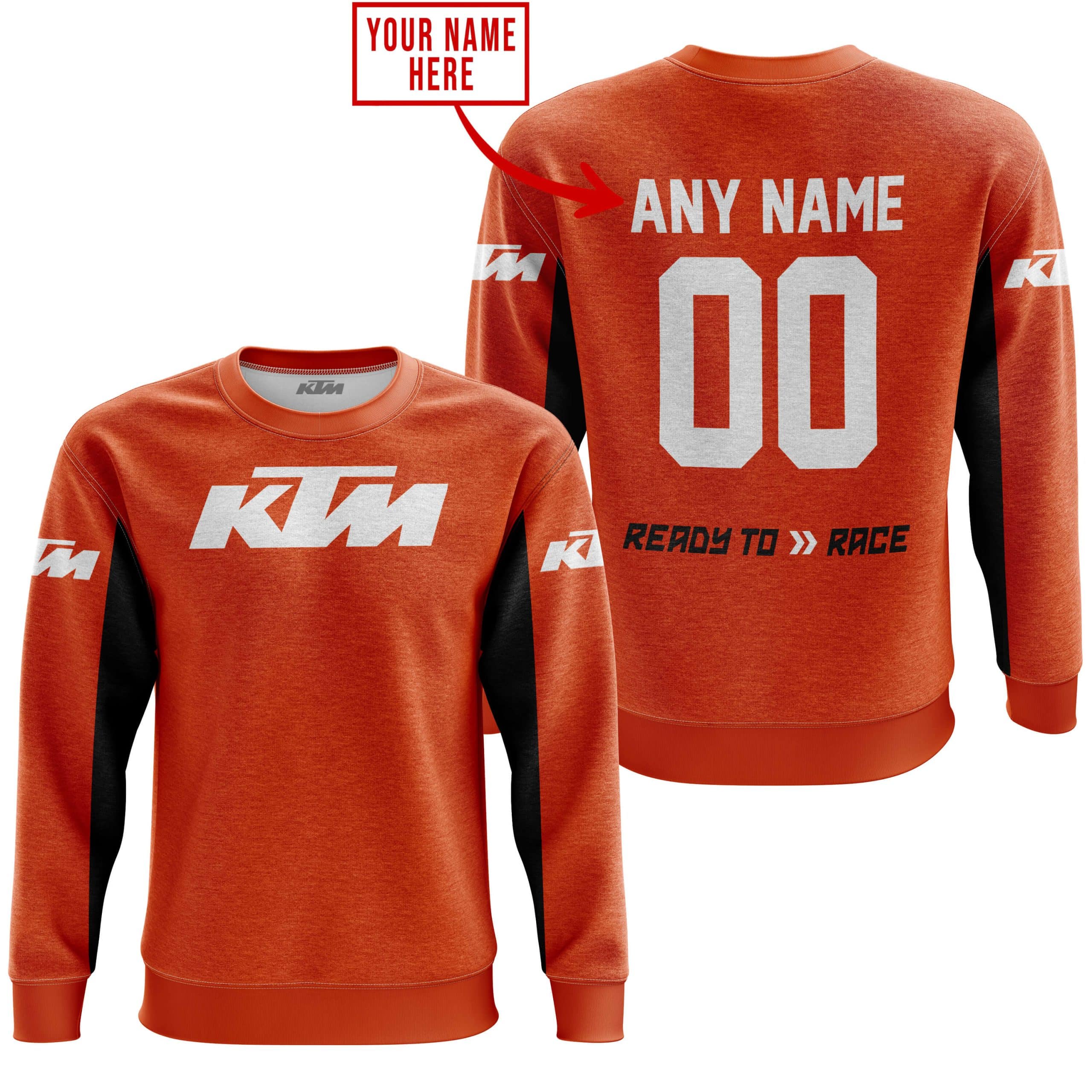 CUSTOM NAME RACING - LIMITED EDITION - KTM - ORANGE V2 view 5