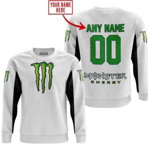 Custom name BraapGirls CUSTOM NAME RACING – LIMITED EDITION – MONSTER – WHITE V2 Brands for motocross girls and dirt bike riders - Brands view 3