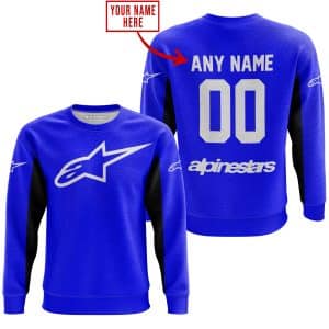 Custom name BraapGirls CUSTOM NAME RACING – LIMITED EDITION – ALPINESTARS – BLUE V2 Alpinestars for motocross girls and dirt bike riders - Alpinestars view 3