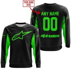 Custom name BraapGirls CUSTOM NAME RACING – LIMITED EDITION – ALPINESTARS – GREEN Alpinestars for motocross girls and dirt bike riders - Alpinestars view 3