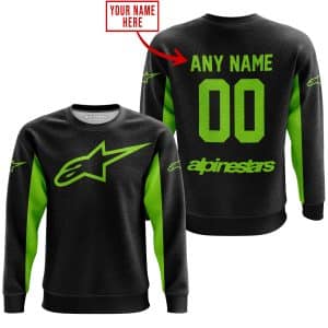 Custom name BraapGirls CUSTOM NAME RACING – LIMITED EDITION – ALPINESTARS – GREEN 1 Alpinestars for motocross girls and dirt bike riders - Alpinestars view 3