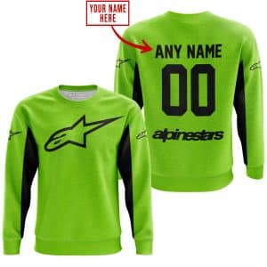 Custom name BraapGirls CUSTOM NAME RACING – LIMITED EDITION – ALPINESTARS – GREEN 1 V2 Alpinestars for motocross girls and dirt bike riders - Alpinestars view 3