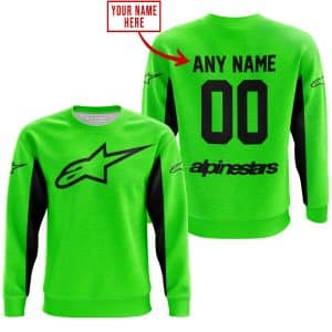 Custom name BraapGirls CUSTOM NAME RACING – LIMITED EDITION – ALPINESTARS – GREEN V2 Alpinestars for motocross girls and dirt bike riders - Alpinestars view 3