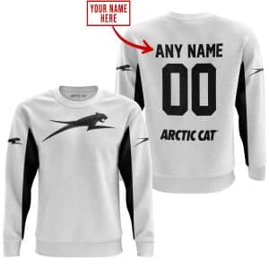 Custom name BraapGirls CUSTOM NAME RACING – LIMITED EDITION – ARCTIC CAT – WHITE V2 Arctic Cat for motocross girls and dirt bike riders - Arctic Cat view 3