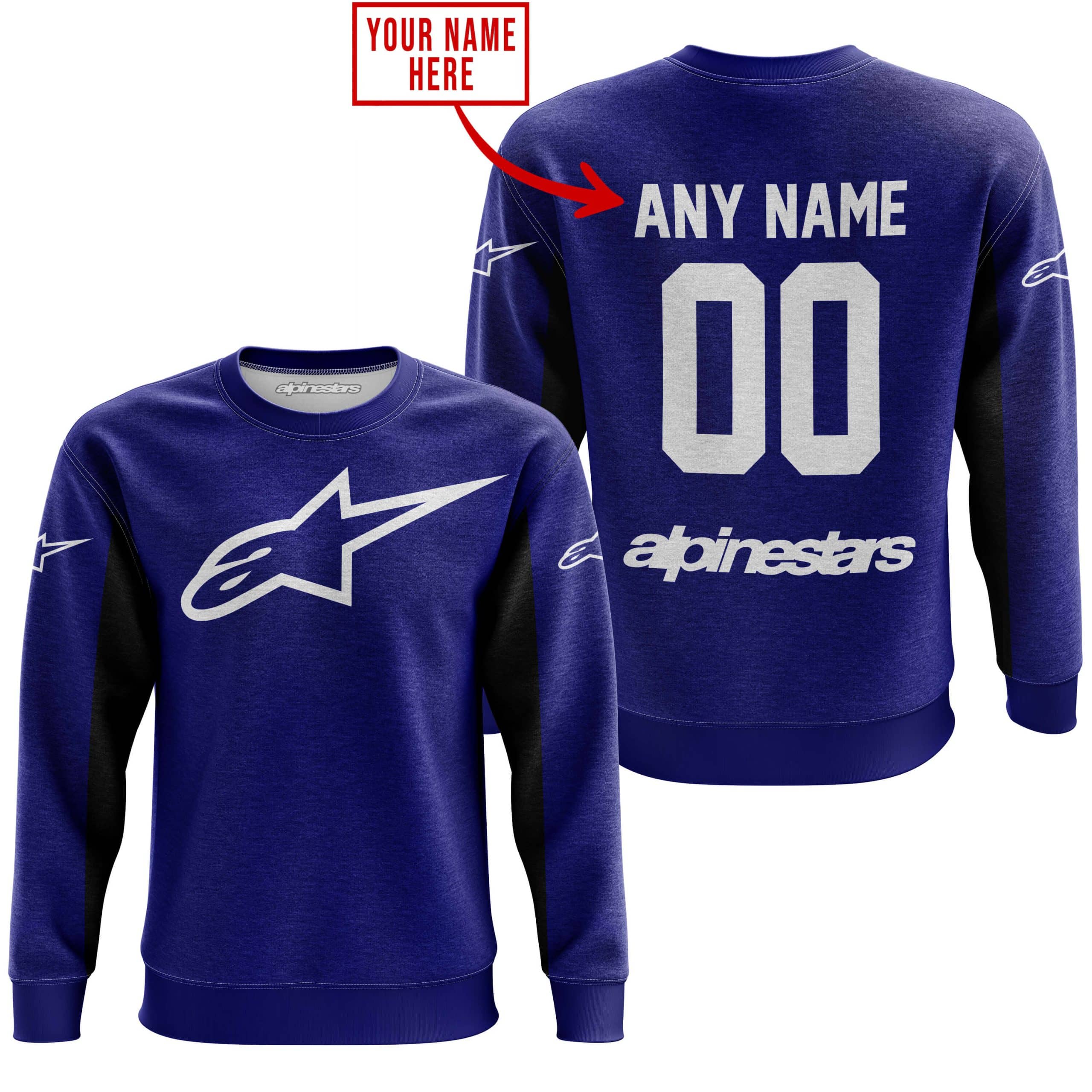 CUSTOM NAME RACING - LIMITED EDITION - ALPINESTARS - NAVY V2 view 4