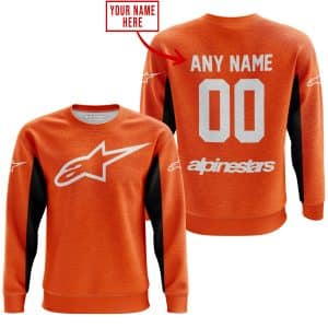 Custom name BraapGirls CUSTOM NAME RACING – LIMITED EDITION – ALPINESTARS – ORANGE V2 Alpinestars for motocross girls and dirt bike riders - Alpinestars view 1