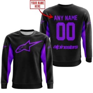 Custom name BraapGirls CUSTOM NAME RACING – LIMITED EDITION – ALPINESTARS – PURPLE Alpinestars for motocross girls and dirt bike riders - Alpinestars view 3